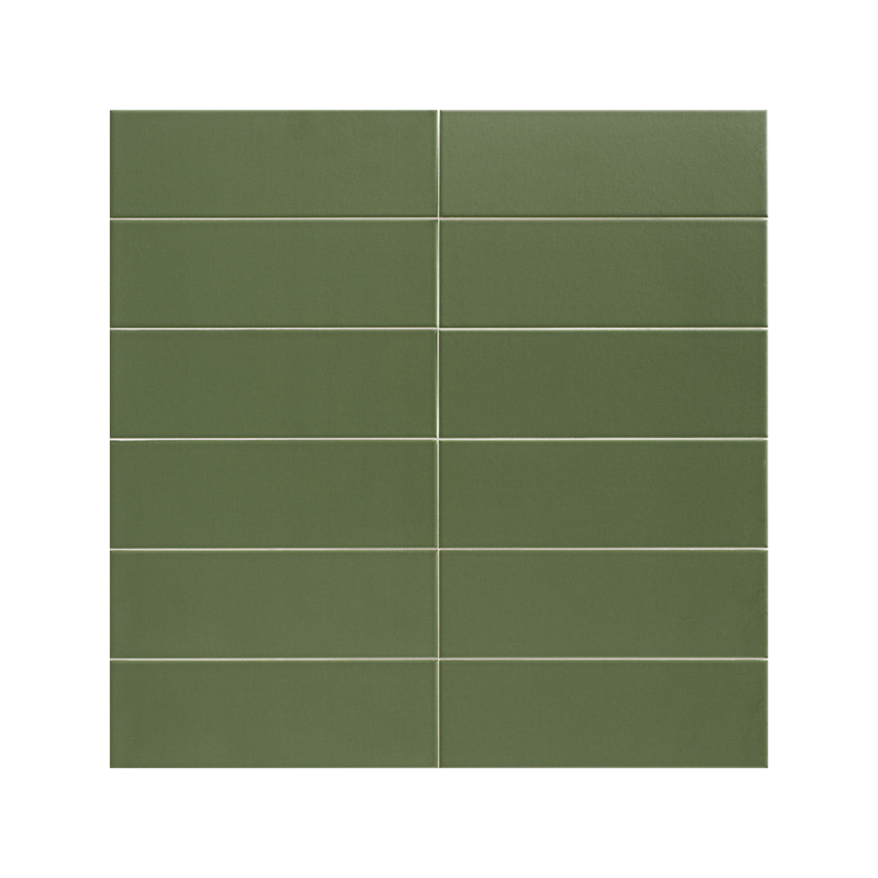 Jungle olive mat 10X30 cm carrelage Effet Monocouleur