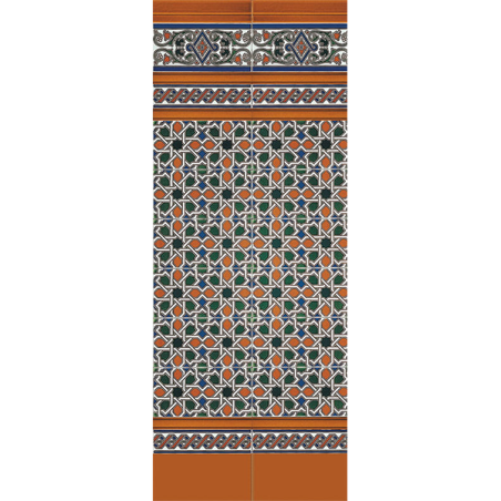 Nerja multicouleur brillant 14X28 cm carrelage Effet Tuile andalouse