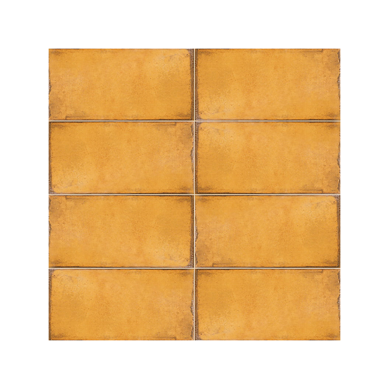 Catania ocre brillant 15X30 cm carrelage Effet Monocouleur