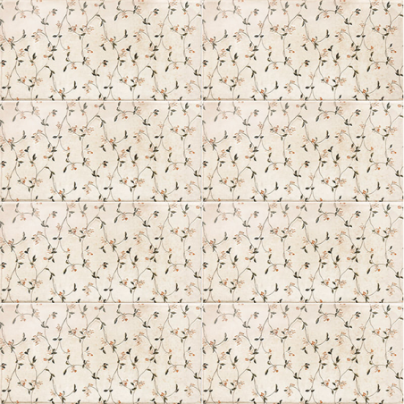 Décor Minerva beige brillant 15X30 cm carrelage Effet Monocouleur