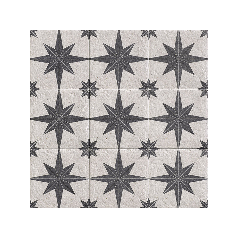 Compass blanc mat 20X20 cm carrelage Effet Pierre