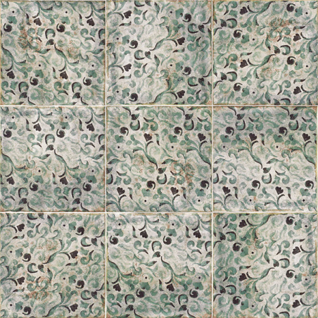 Décor Savona multicouleur satiné 20X20 cm carrelage Effet Céramique