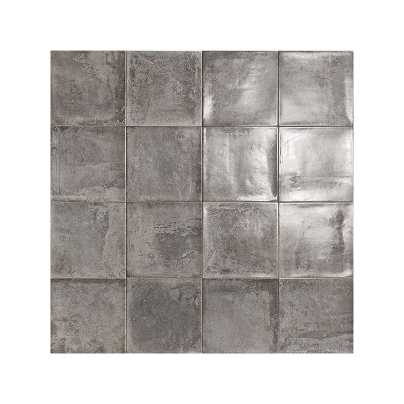 Nazari gris foncé brillant 15X15 cm carrelage Effet Hydraulique