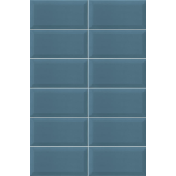 Plus Bissel bleu gris brillant 10X20 cm carrelage Effet Métro