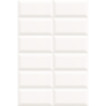 Plus Bissel blanc brillant 10X20 cm carrelage Effet 3D volume