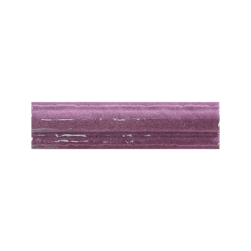 Moldura Vitta violet brillant 5X20 cm carrelage Effet Blanc & noir