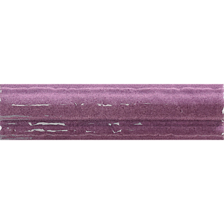 Moldura Vitta violet brillant 5X20 cm carrelage Effet Blanc & noir