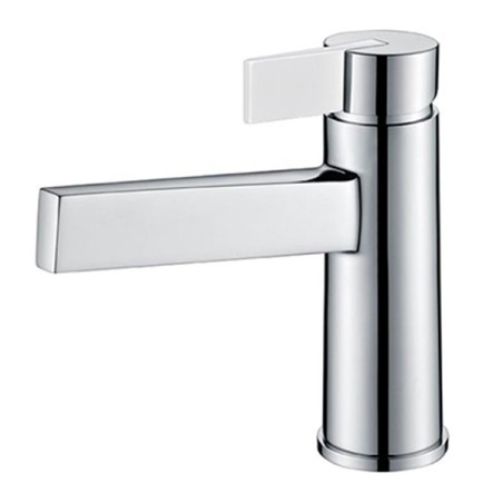 Imex mitigeur lavabo chrome / blanc mat série elba