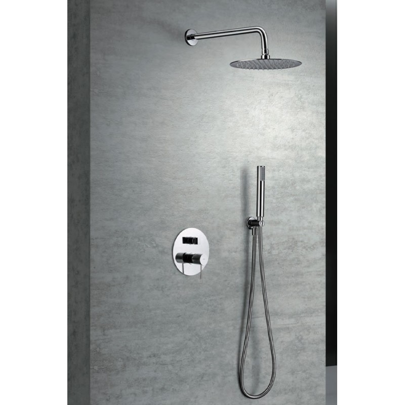 Imex ensemble de douche monocommande encastré chrome série line