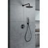 Imex ingebouwde thermostatische douche set Line serie in zwart gun metal kleur