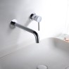 Imex robinet de lavabo encastré chromé série etna