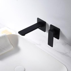 Imex robinet de lavabo encastré série fiji noir mat
