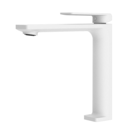 Imex mitigeur lavabo bec extra haut (+5cm) série Fiji coloris blanc