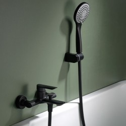 Imex robinets monocommande pour baignoire et douche série Ural coloris noir mat
