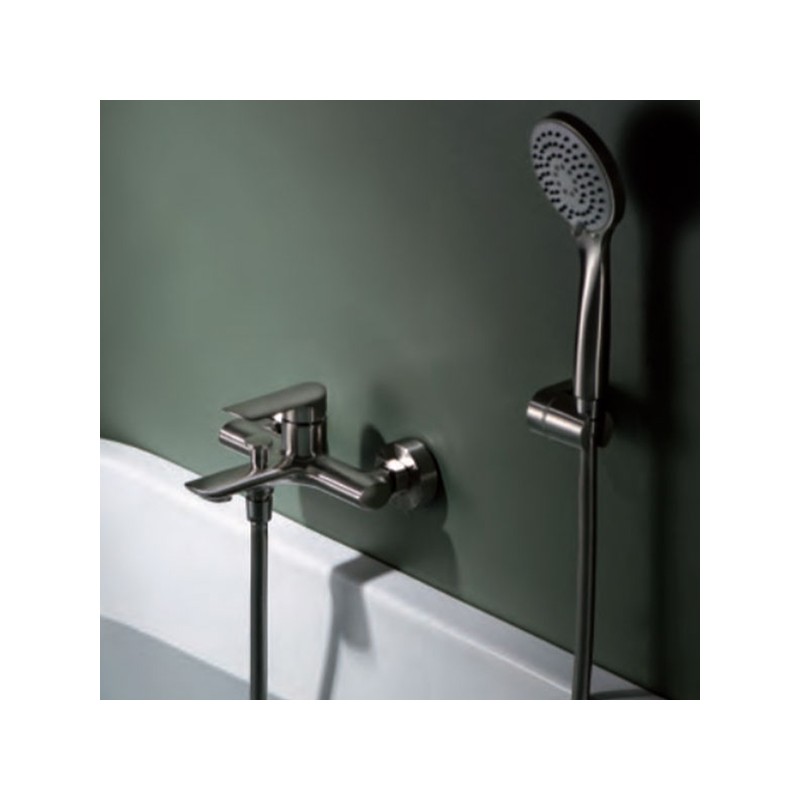 Imex robinets de bain et douche monocommande série Ural coloris nickel brossé