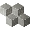 Flow Antraciet Mat 30X37 cm mozaïek Cement effect