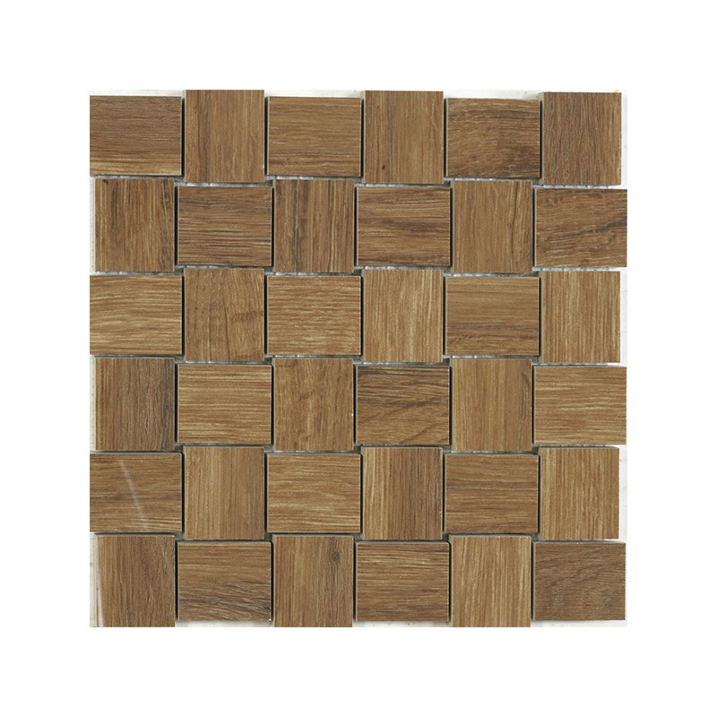 Ceylon NPLUS Mahonie glans 30X30 cm mozaïek hout effect