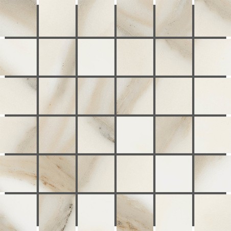 Calacatta NPLUS Blanc Brillant 30X30 cm mosaic Effet Marbre