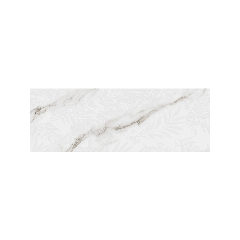 Carrara Leaves Gloss Blanc Brillant 31.6X90 cm carrelage Effet Marbre