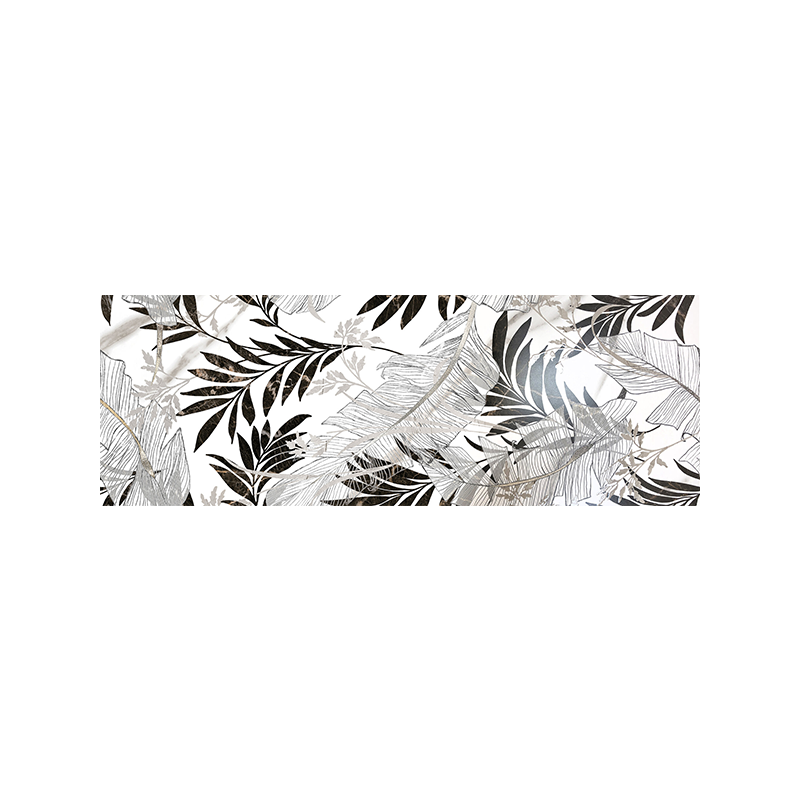 Carrara Leaves zwart Matt 31,6X90 cm tegel Marmer effect