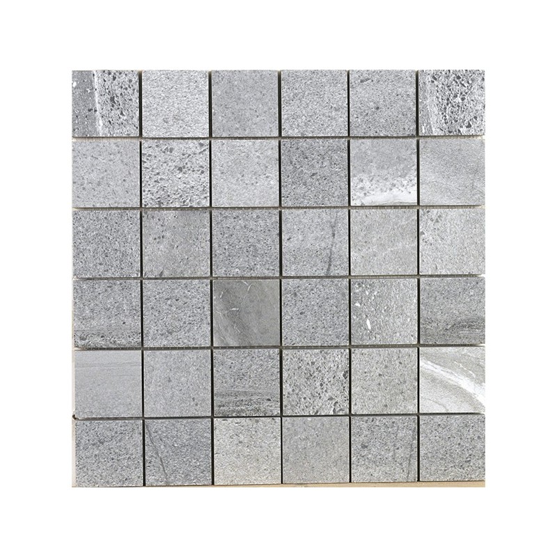 Velvet NPLUS Gris Brillant 30X30 cm mosaic Effet Pierre