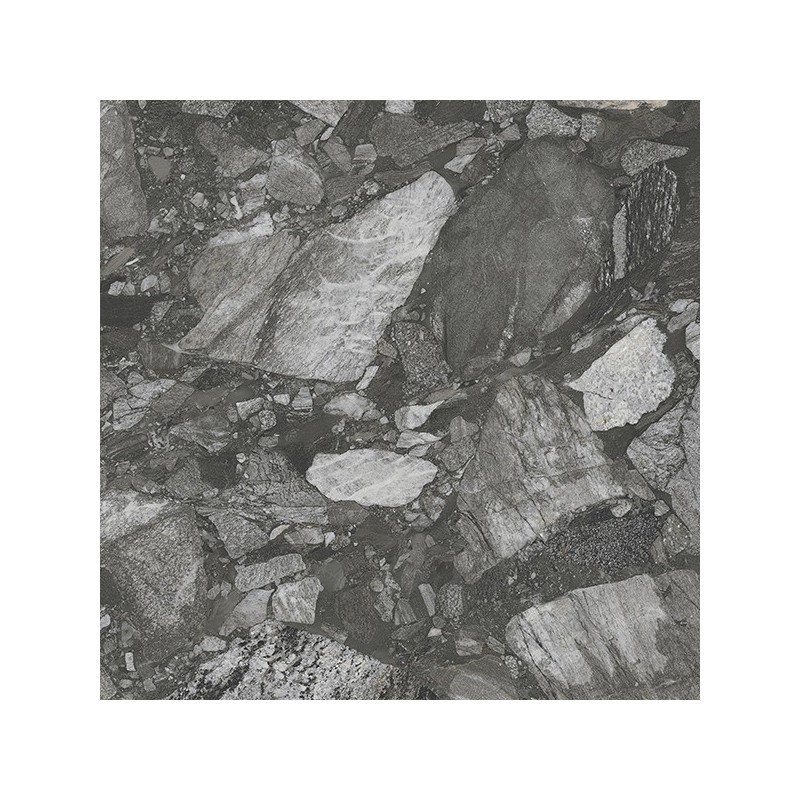 Stone River NPLUS Noir Brillant 59X59 cm carrelage Effet Pierre