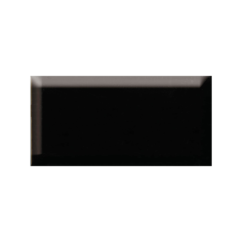 Metro tile noir brillant 10X20 cm Effet Monocouleur