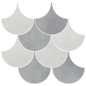 Mosaïque Escama Madox gris-anthracite mat 28X29 cm Effet Ciment