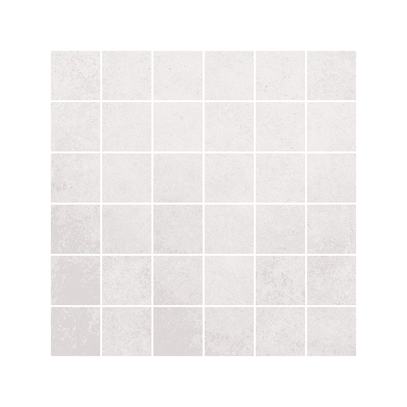 Mosaïque Malla Madox blanc mat 30X30 cm Effet Ciment