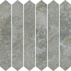 Mosaïque Ardesia Picket gris mat 29,7X29,7 cm Effet Pierre