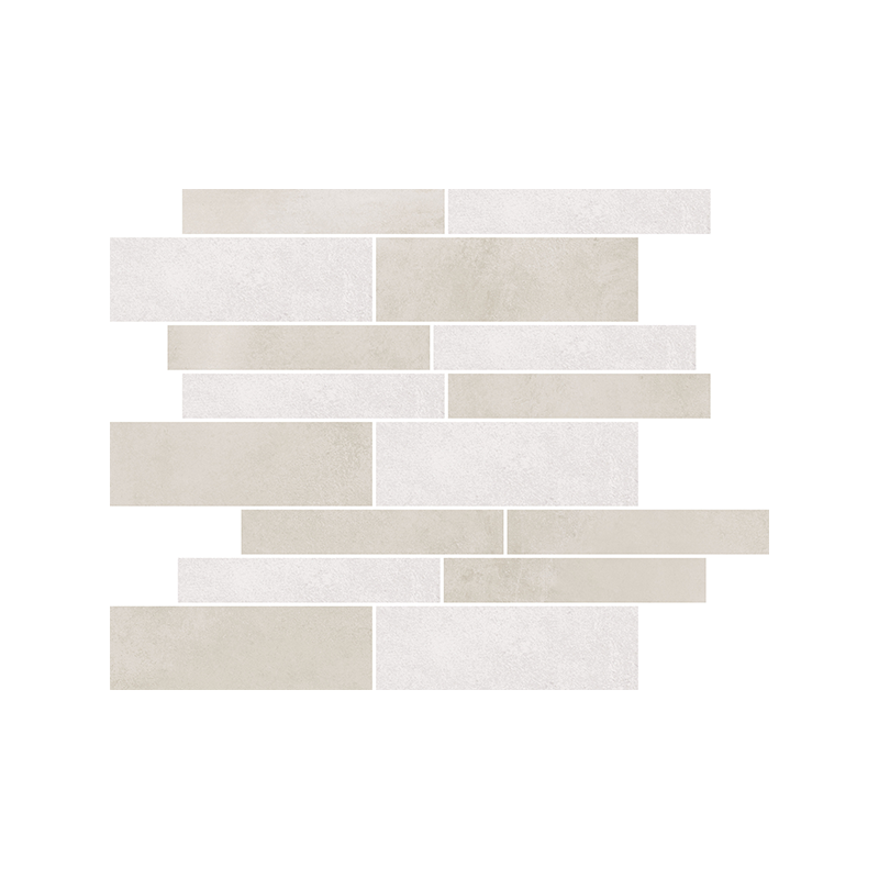 Mosaïque Mureto Madox blanc-arena mat 28,5X37,4 cm Effet Ciment