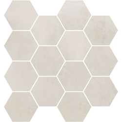 Mosaïque Madox hexagonale arena mat 28,3X26,5 cm Effet Ciment