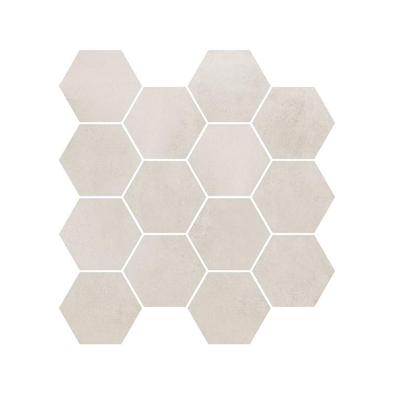 Mosaïque Madox hexagonale arena mat 28,3X26,5 cm Effet Ciment