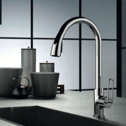 Imex chroom ééngreeps keukenkraan Belice serie curved