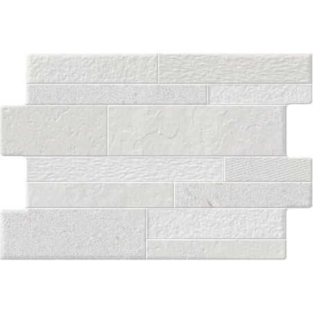 Bude blanc mat 34X50 cm carrelage Effet Pierre